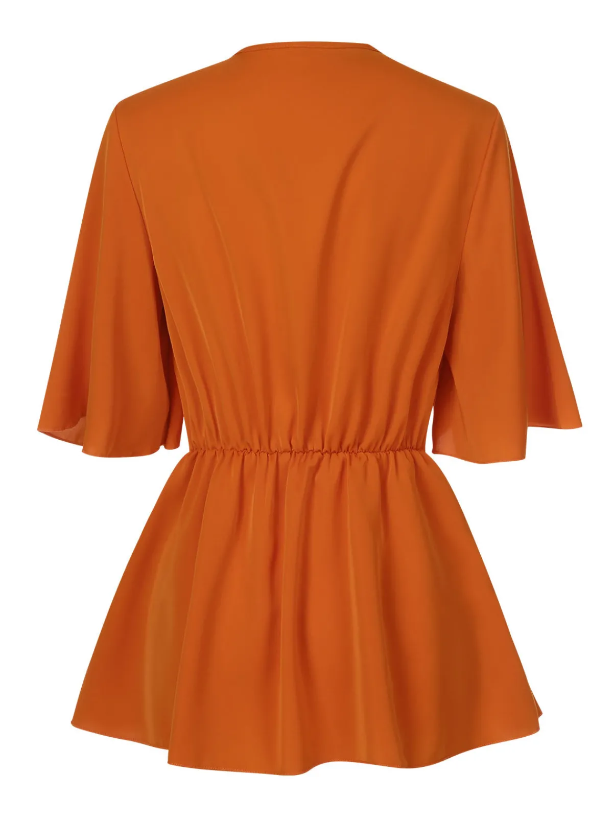 Clearance Retro Stage 1930s Elegant Short-Sleeved Tie Waist Blouse