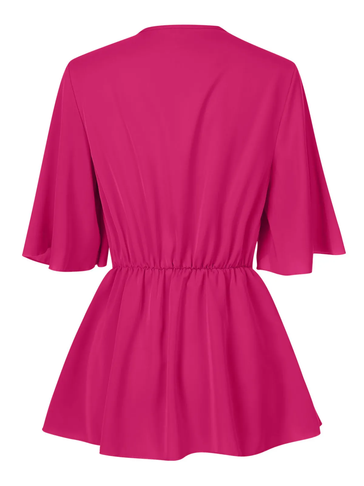 Clearance Retro Stage 1930s Elegant Short-Sleeved Tie Waist Blouse