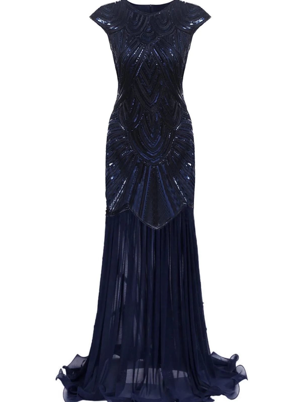 Clearance Retro Stage 1920s Embroidery Sequin Maxi Dress