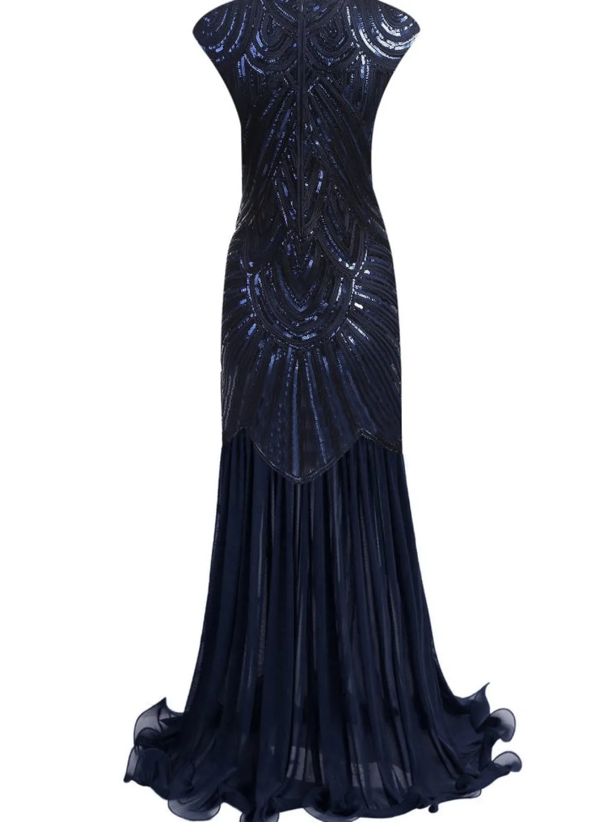 Clearance Retro Stage 1920s Embroidery Sequin Maxi Dress