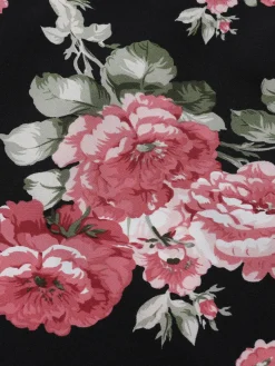 Outlet Retro Stage 1950s Floral Bow Belt Vintage Dress