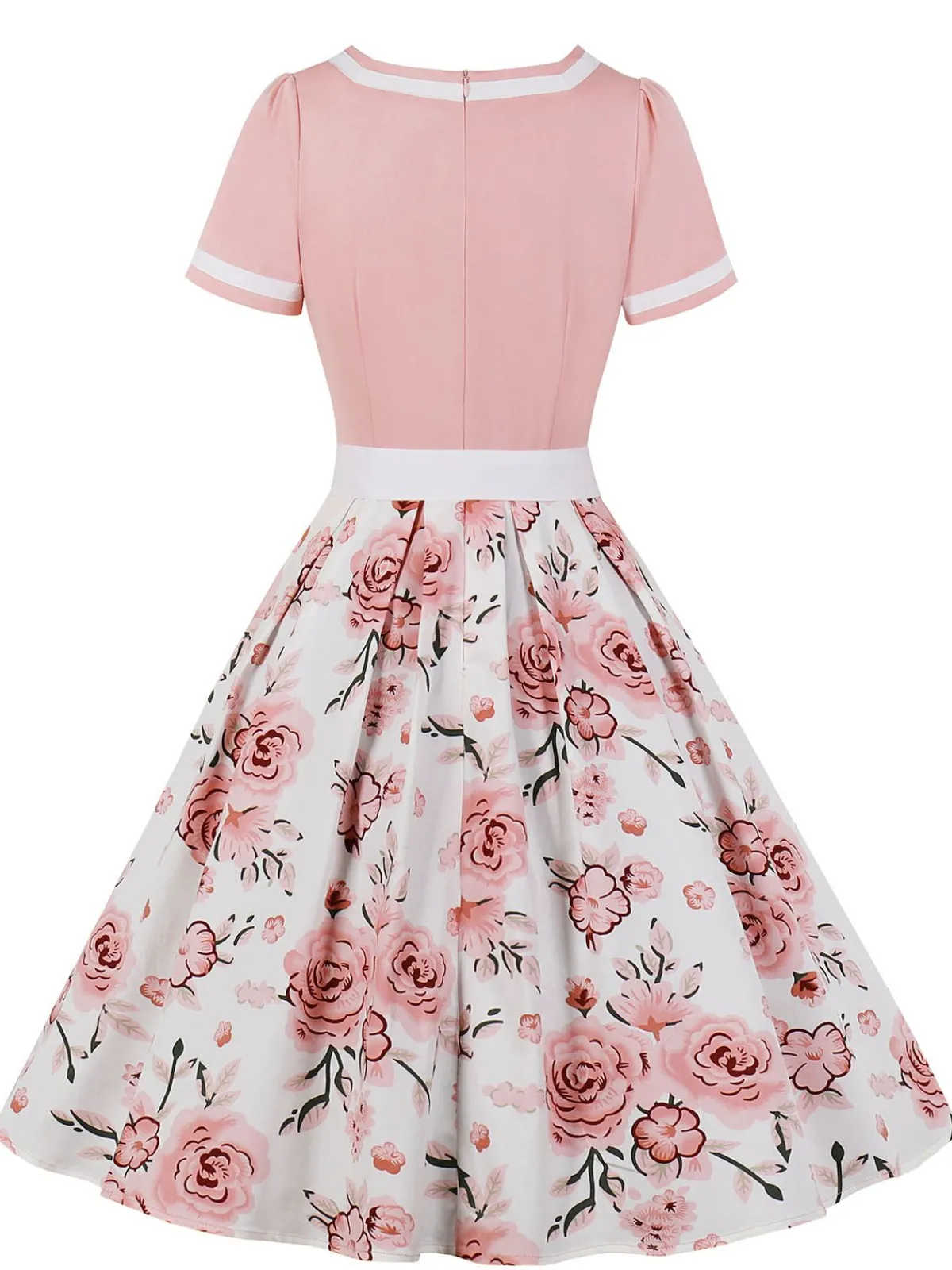 Hot Retro Stage 1950s Floral Patchwork Swing Dress