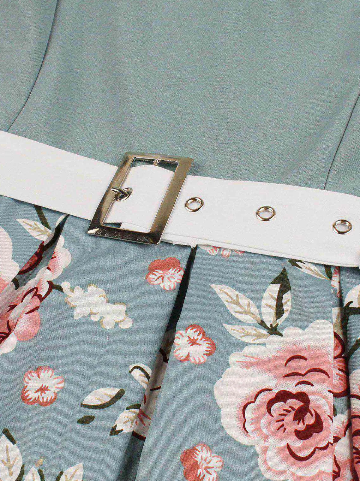 New Retro Stage 1950s Floral Patchwork Swing Dress