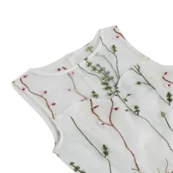 Online Retro Stage 1950s Flower Gauze Sleeveless Swing Dress