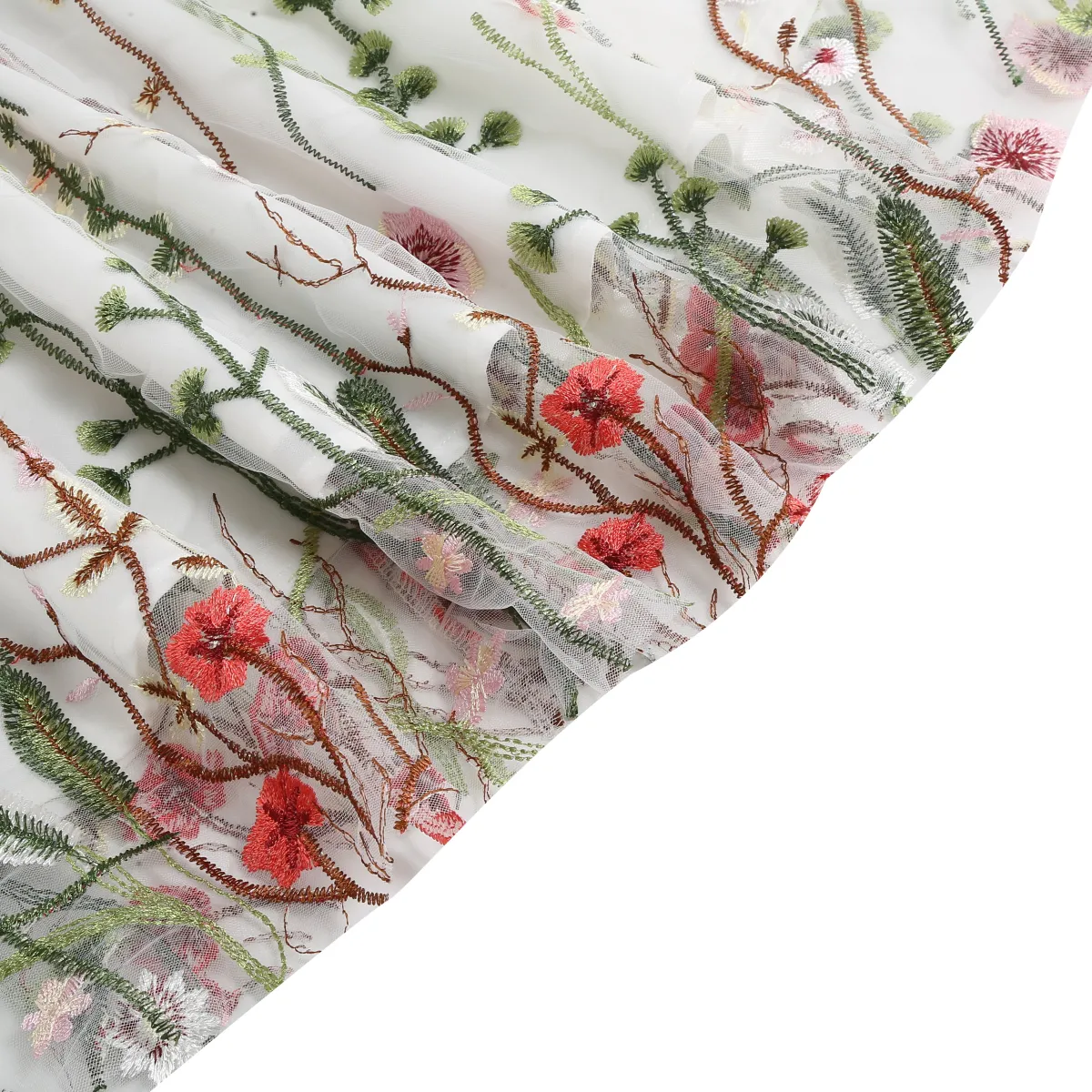 Online Retro Stage 1950s Flower Gauze Sleeveless Swing Dress