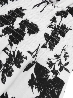 Outlet Retro Stage 1930s Flower Silhouette V-Neck Maxi Dress