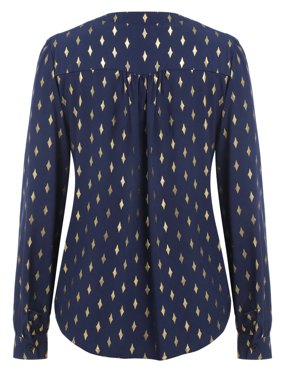 Hot Retro Stage 1940s Foil Stamping Stars V-Neck Blouse