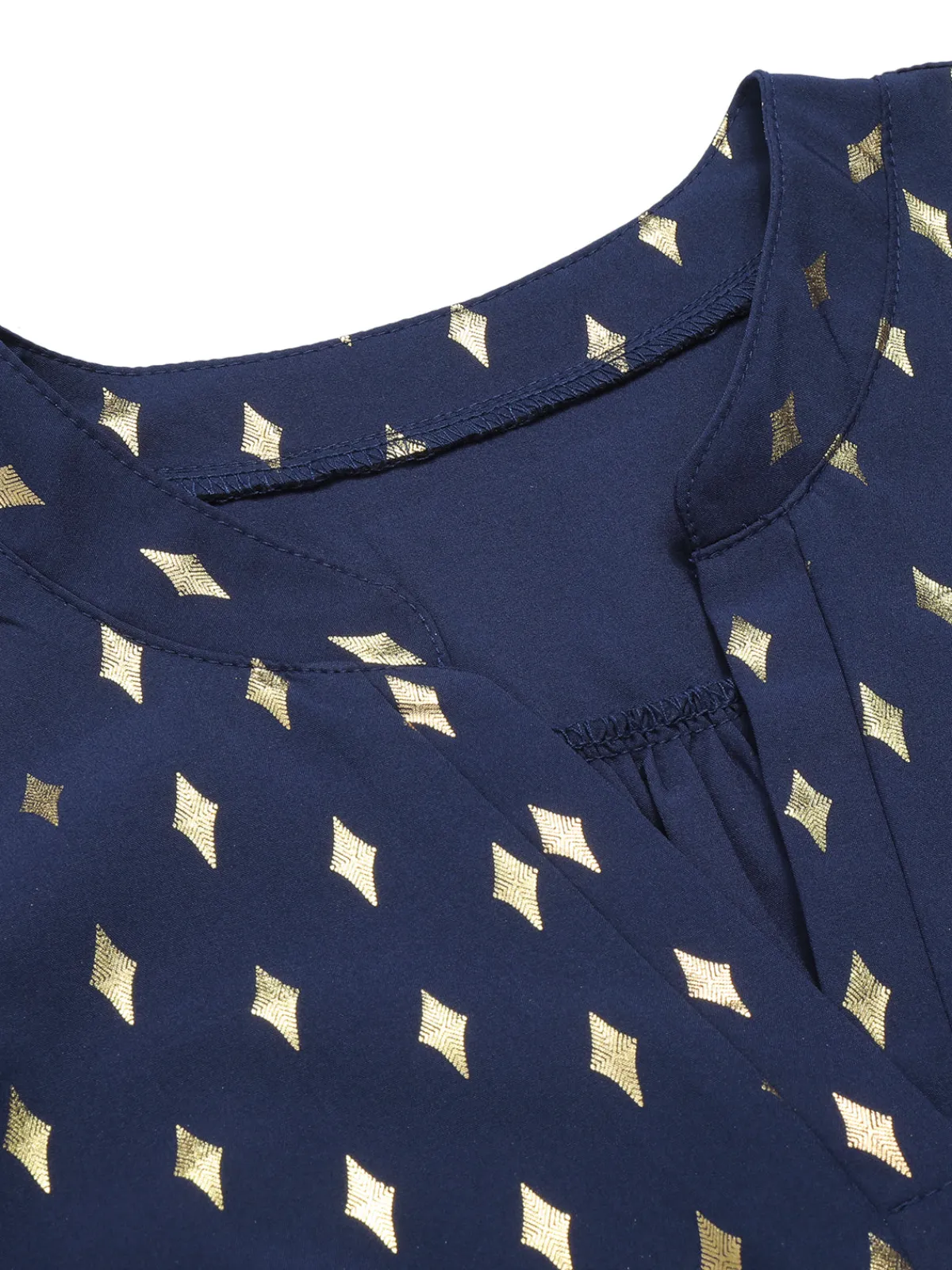Hot Retro Stage 1940s Foil Stamping Stars V-Neck Blouse