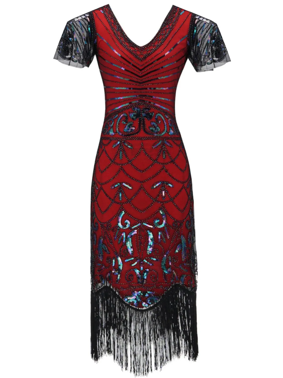 Outlet Retro Stage 1920s Fringed Flapper Gatsby Dress