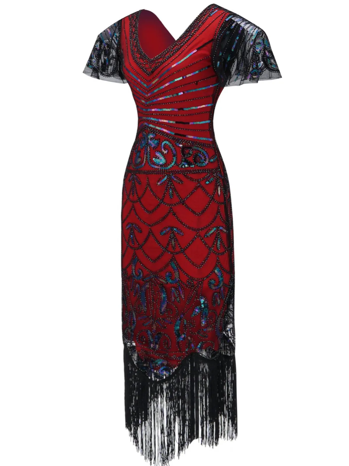Outlet Retro Stage 1920s Fringed Flapper Gatsby Dress