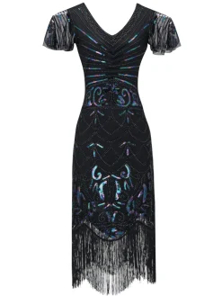 Outlet Retro Stage 1920s Fringed Flapper Gatsby Dress