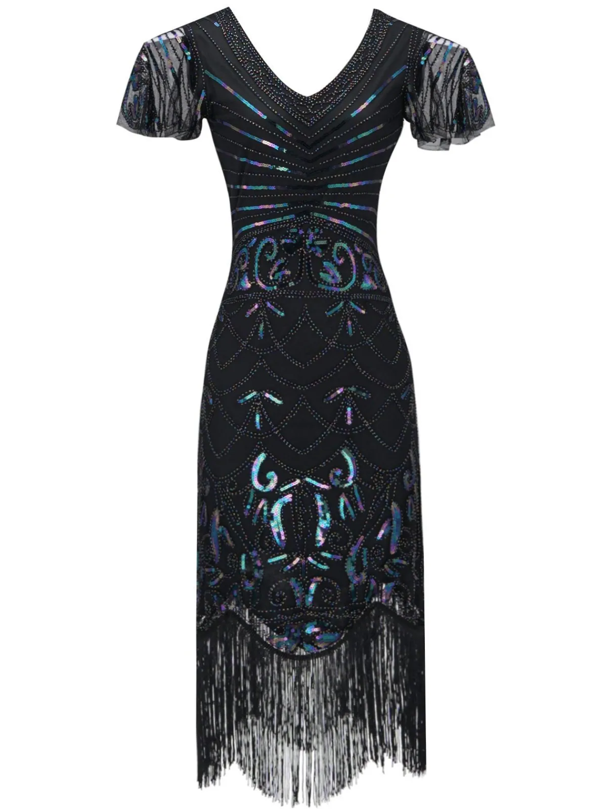 Outlet Retro Stage 1920s Fringed Flapper Gatsby Dress