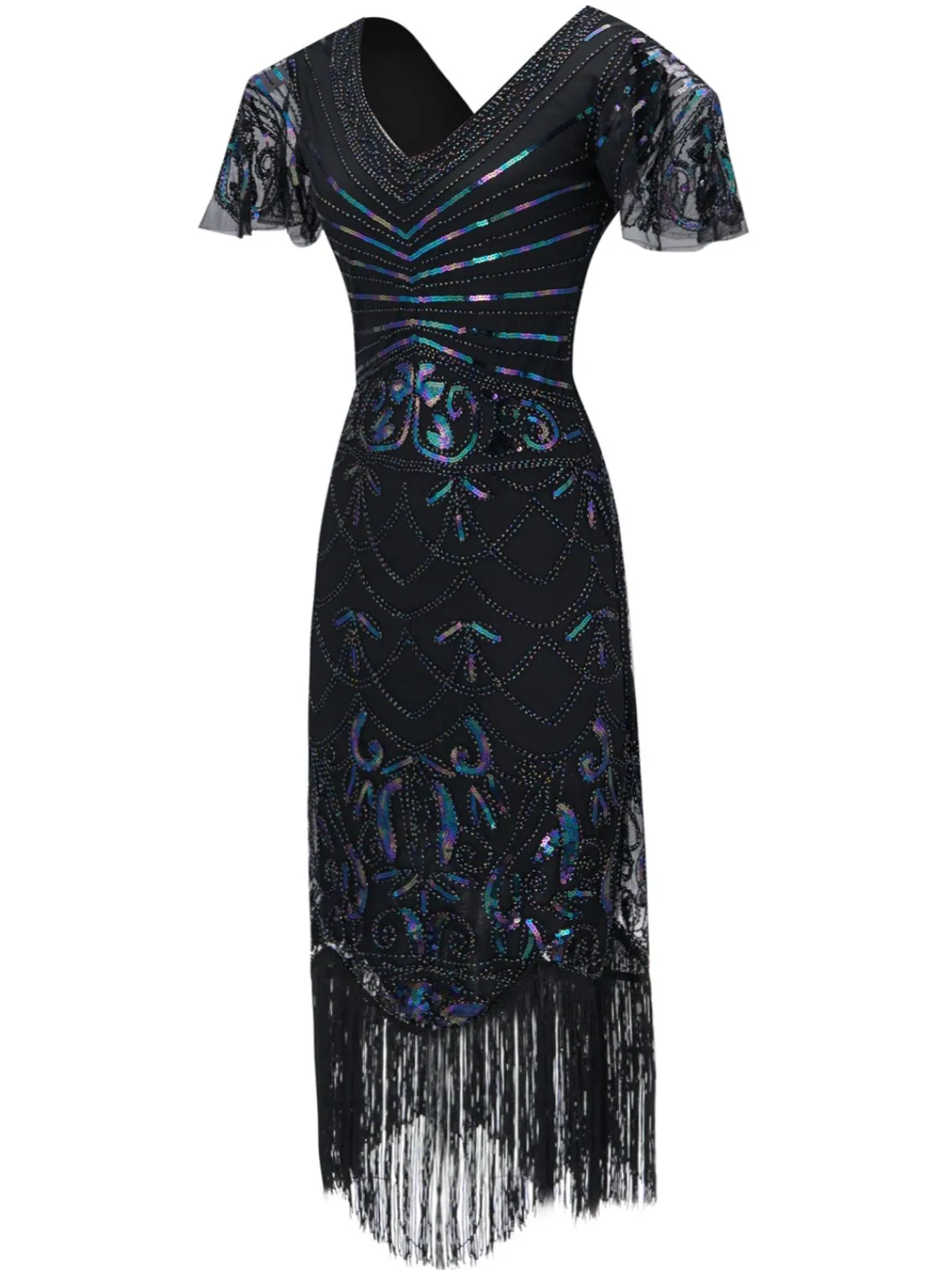 Outlet Retro Stage 1920s Fringed Flapper Gatsby Dress