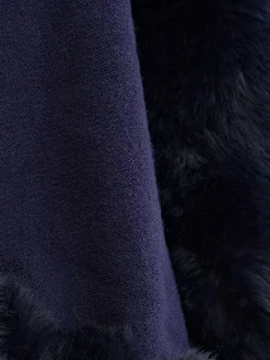 Sale Retro Stage 1950s Fur Collar Double Layer Cape Shawl