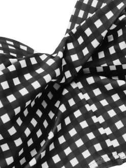 New Retro Stage 1950s Gingham Plaid Suspender Swimsuit