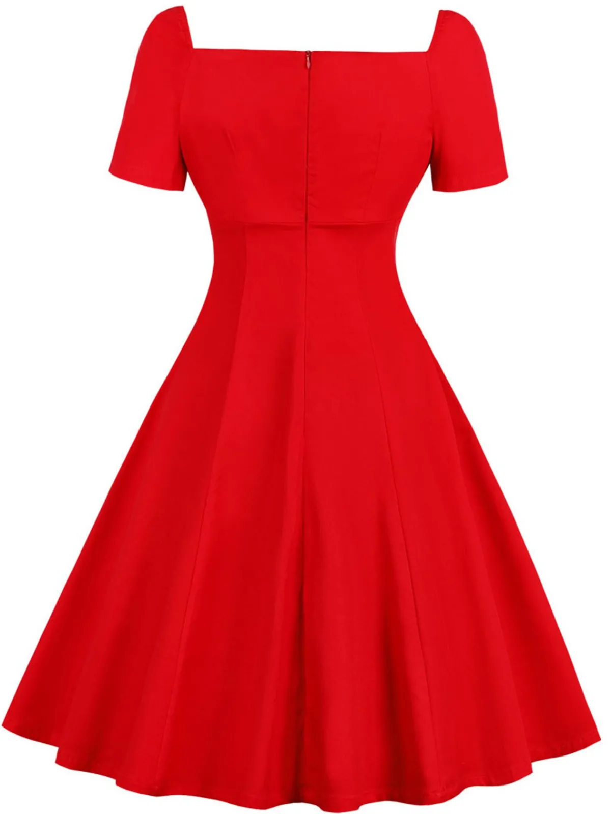 Clearance Retro Stage 1980s Halloween Lace Patchwork Swing Dress