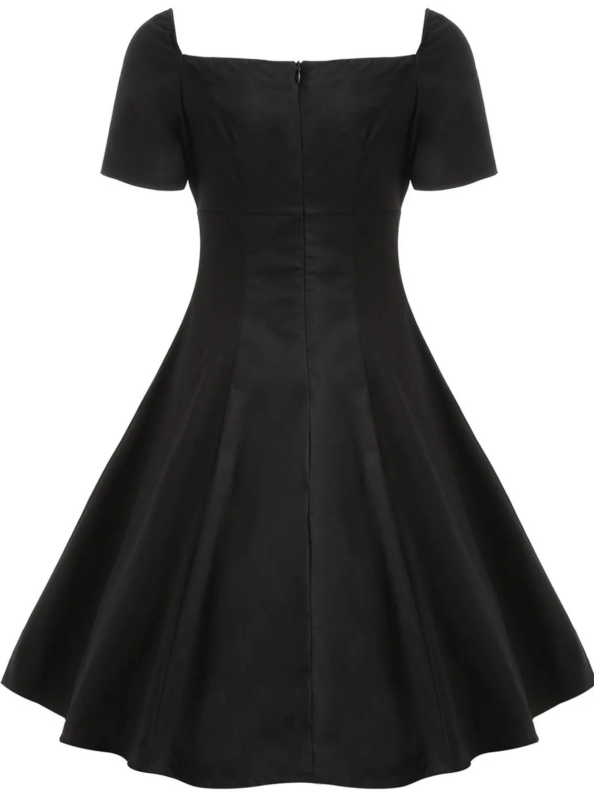 Hot Retro Stage 1980s Halloween Lace Patchwork Swing Dress