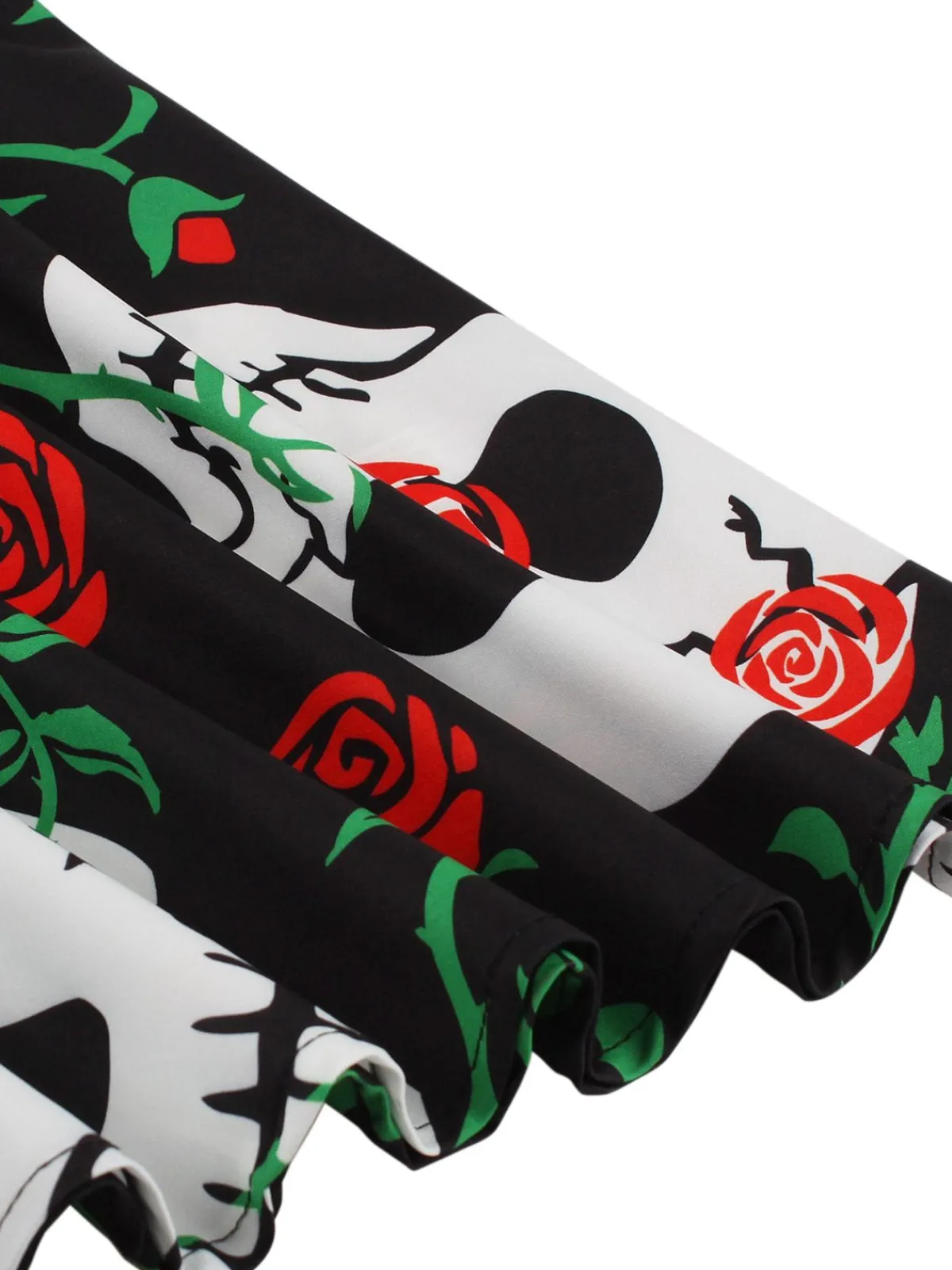 Online Retro Stage 1950s Halloween Patchwork Belt Swing Dress