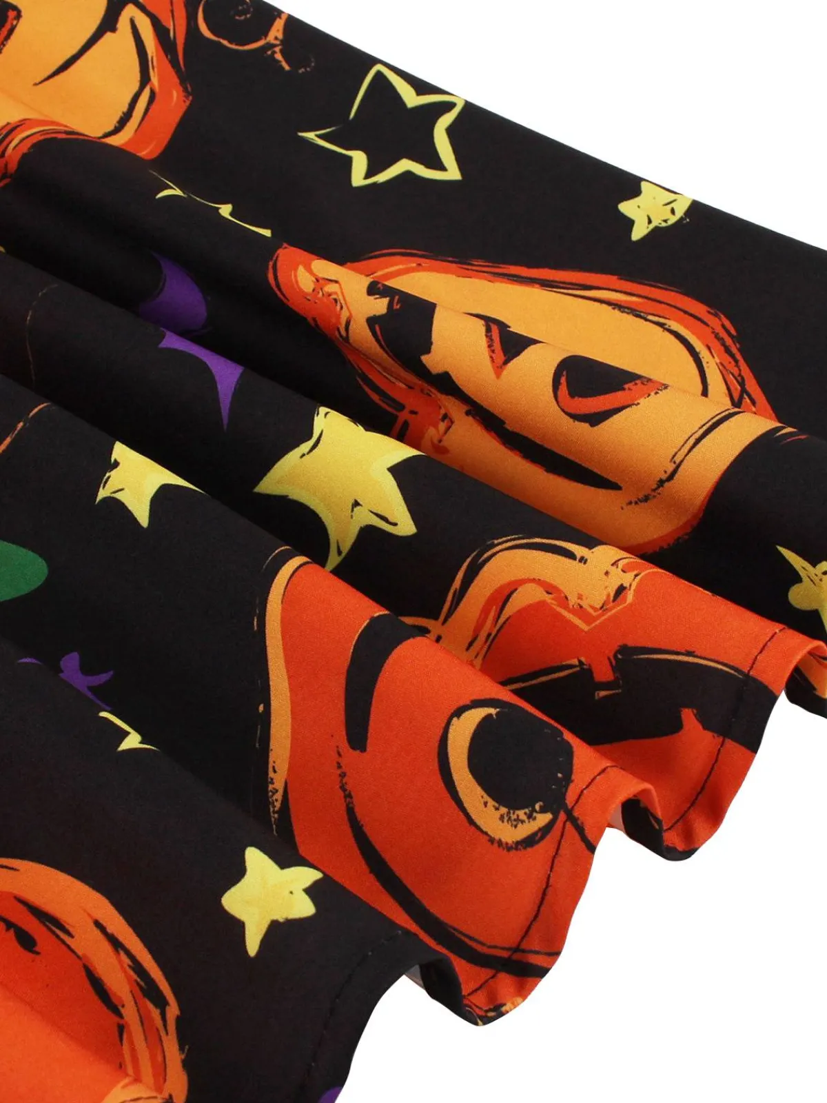 Online Retro Stage 1950s Halloween Patchwork Belt Swing Dress