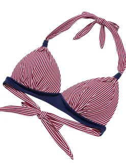 Fashion Retro Stage 1950s Halter Contrast Polka Dots Swimsuit