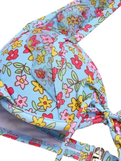 Outlet Retro Stage 1950s Halter Ditsy Floral Ruffles Bikini Set