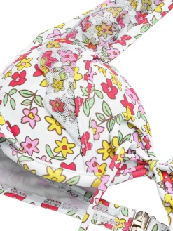 Outlet Retro Stage 1950s Halter Ditsy Floral Ruffles Bikini Set