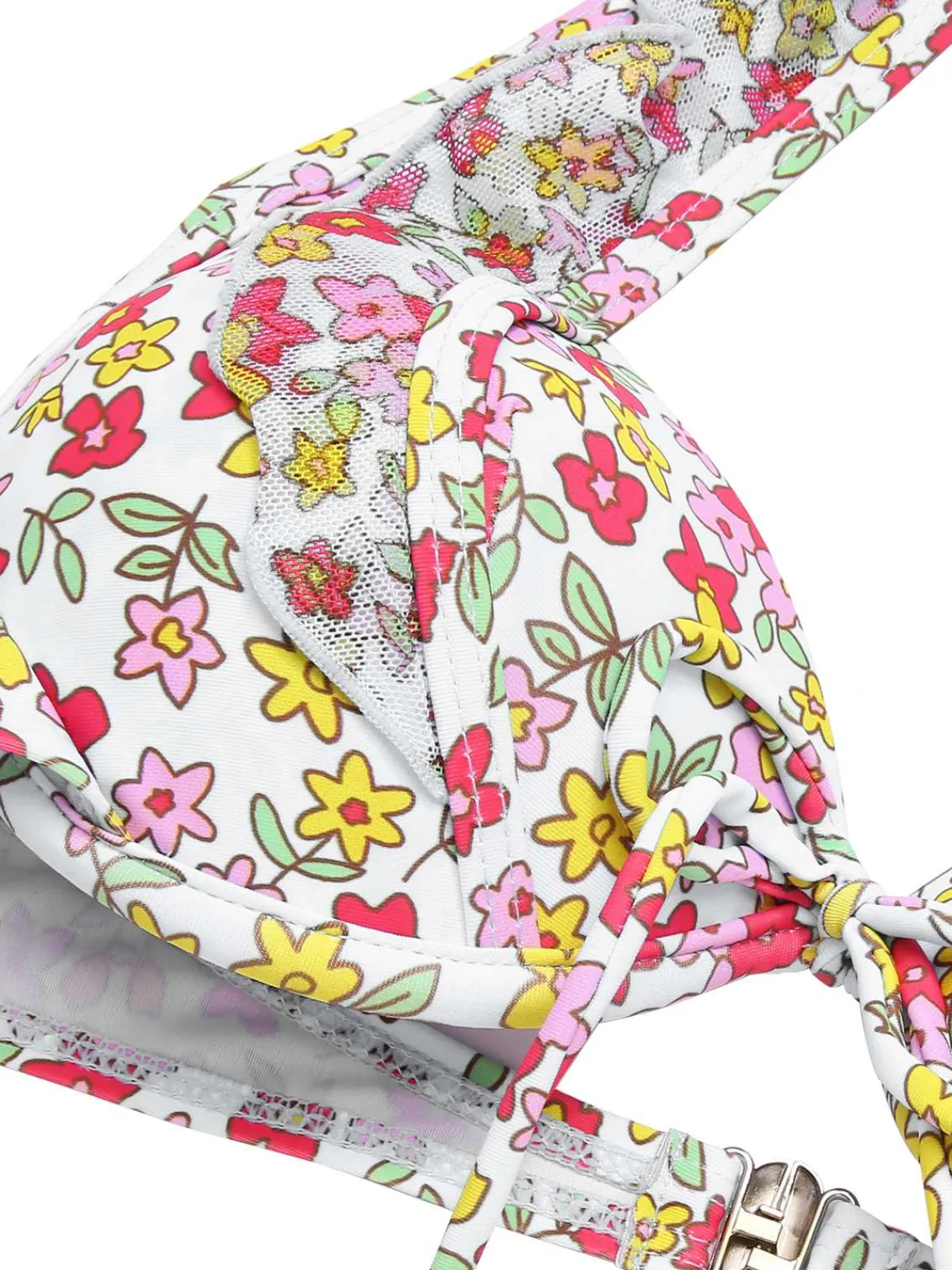 Outlet Retro Stage 1950s Halter Ditsy Floral Ruffles Bikini Set