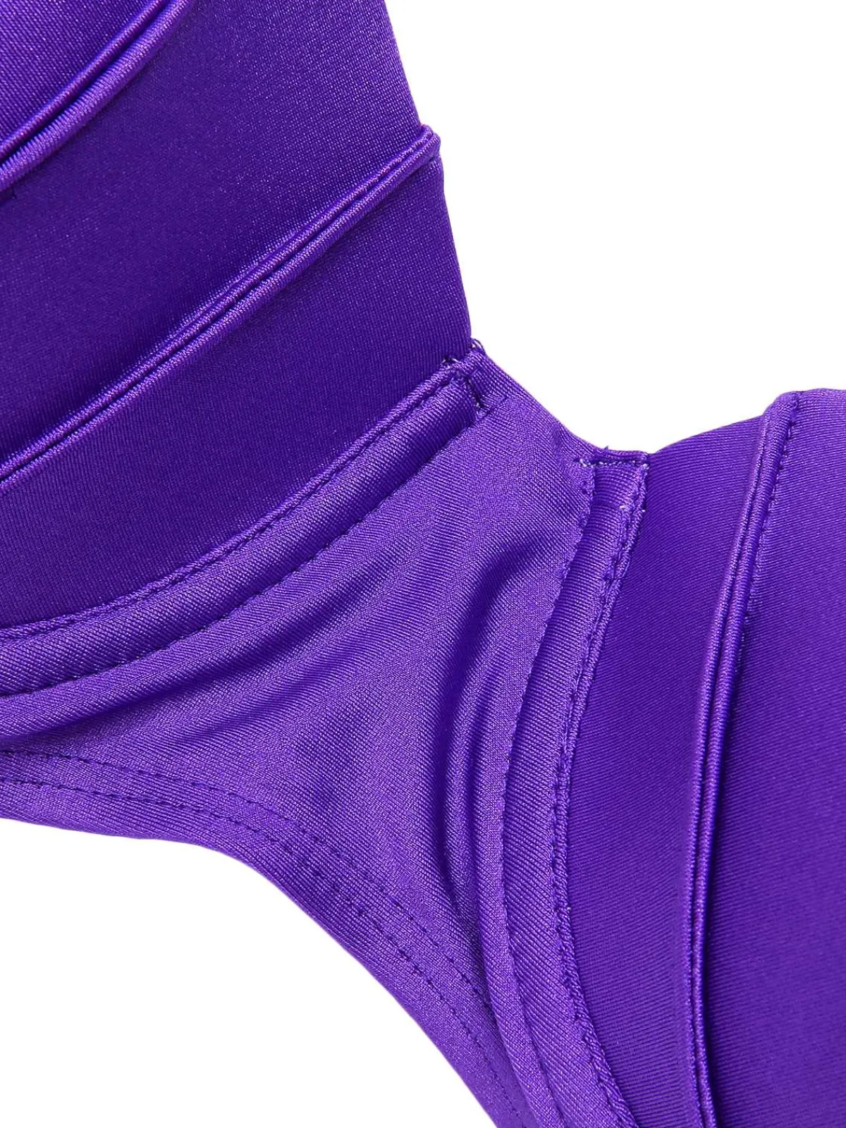 Outlet Retro Stage 1950s Halter Mermaid Scales Swimsuit Purple & Green