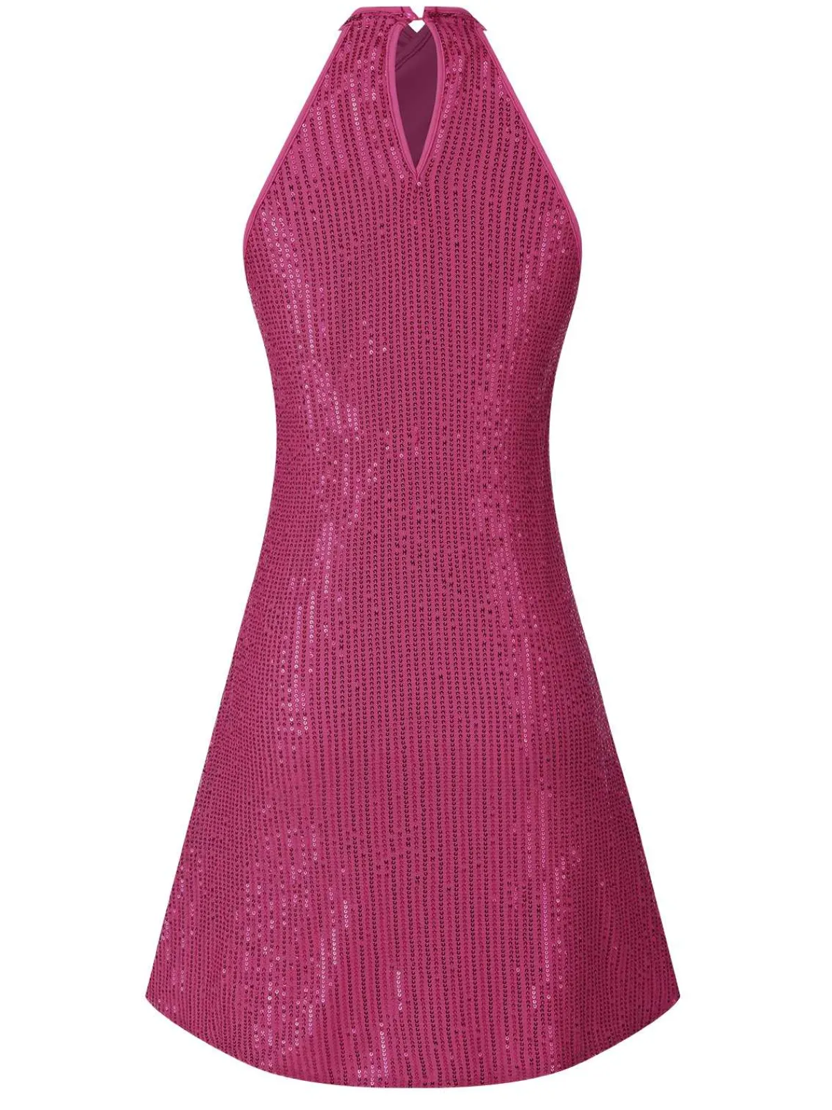 Sale Retro Stage 1980s Halter Off-Shoulder Sequined Dress