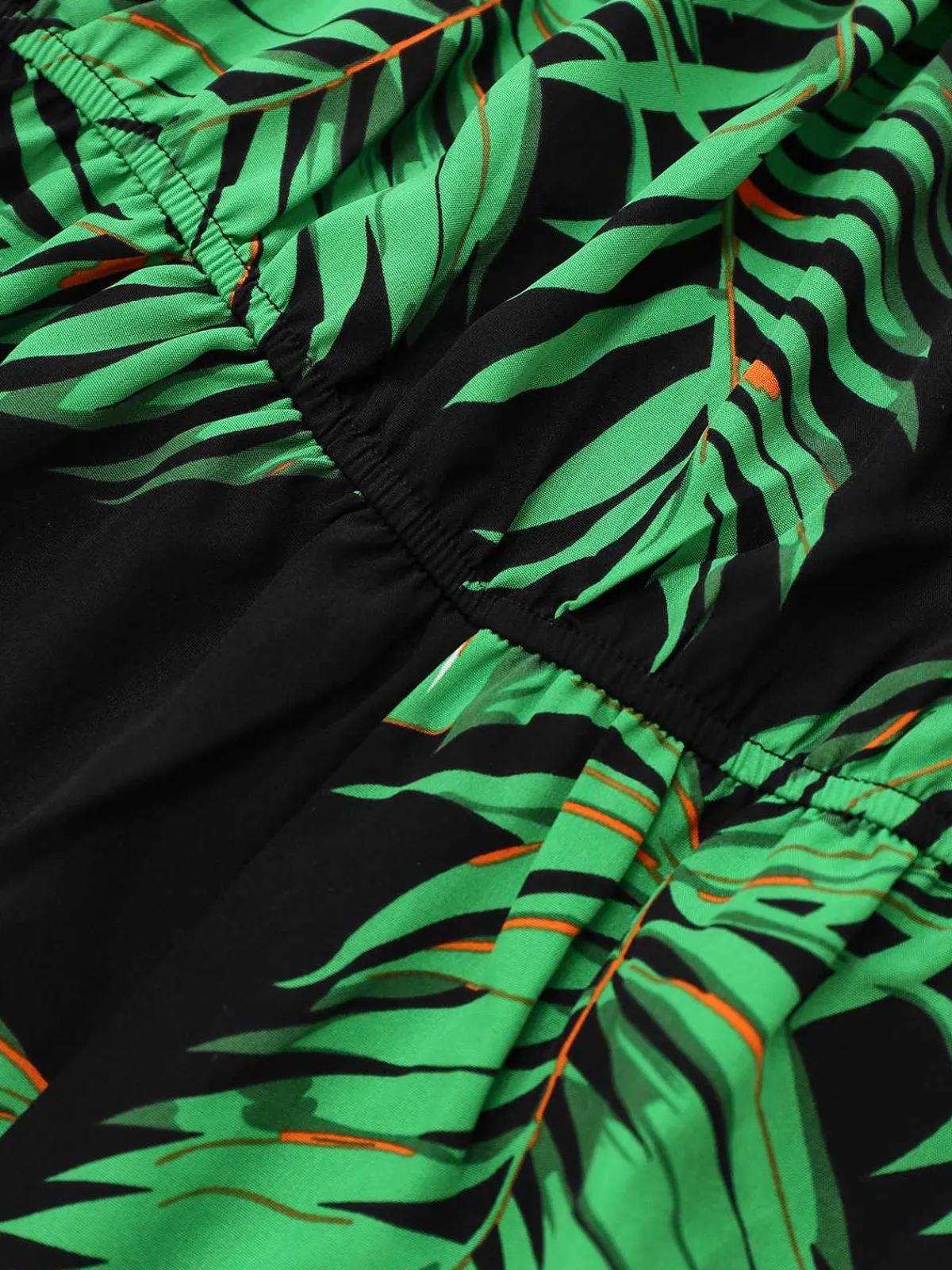 Discount Retro Stage 1950s Halter Tropical Palm-Leaf Romper