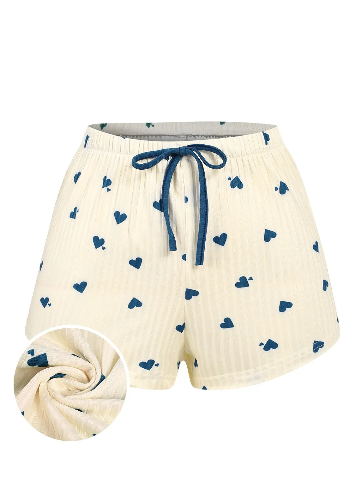 Clearance Retro Stage 1960s Heart Knit Spaghetti Strap Pajama