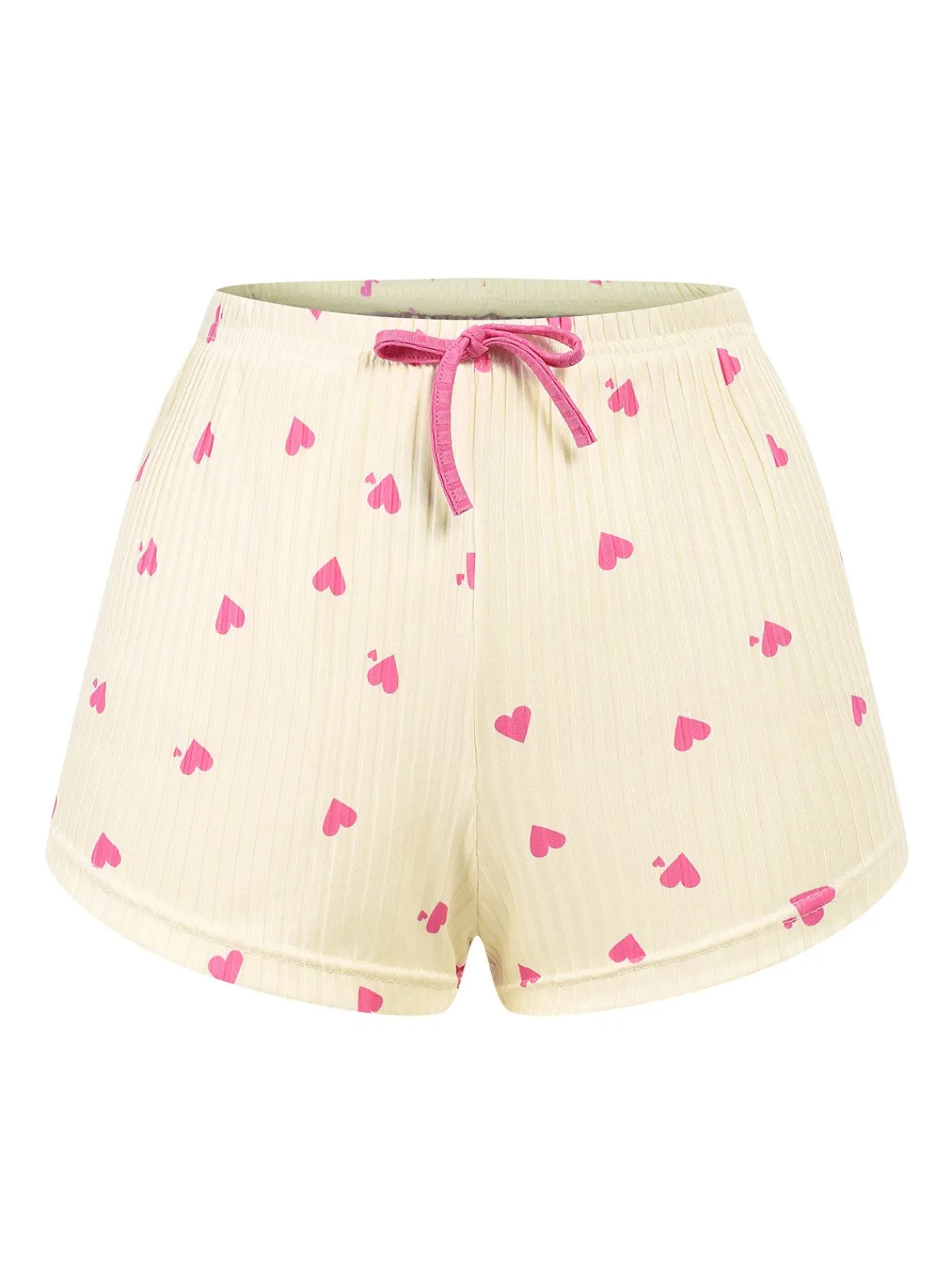 Clearance Retro Stage 1960s Heart Knit Spaghetti Strap Pajama