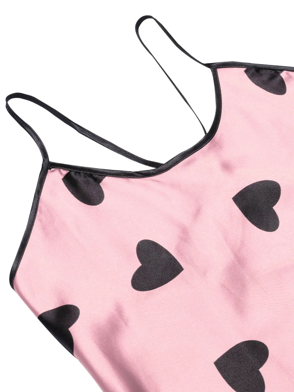 Hot Retro Stage 1960s Heart Spaghetti Straps Nightgown