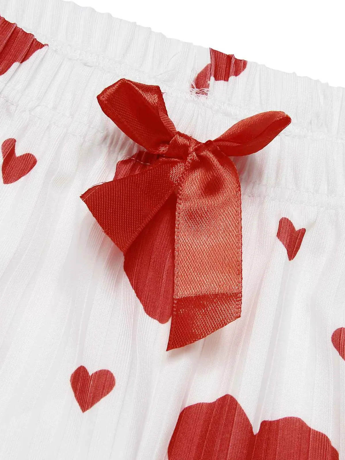 Best Retro Stage 1970s Hearts Knit Spaghetti Strap Pajamas