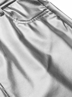 Discount Retro Stage 1960s High Waist Shiny Metallic Mini Skirt