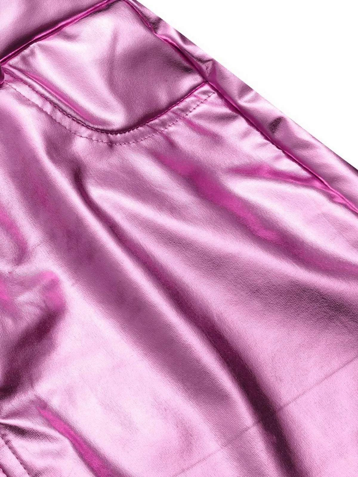 Discount Retro Stage 1960s High Waist Shiny Metallic Mini Skirt