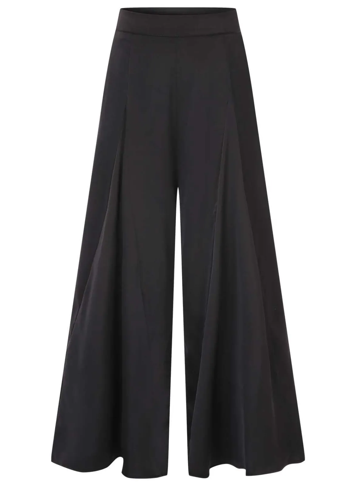 Outlet Retro Stage 1930s High Waist Wide Leg Solid Pants