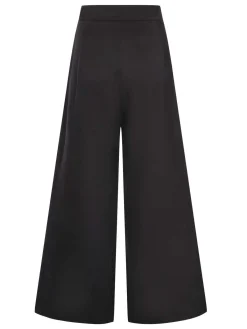 Outlet Retro Stage 1930s High Waist Wide Leg Solid Pants