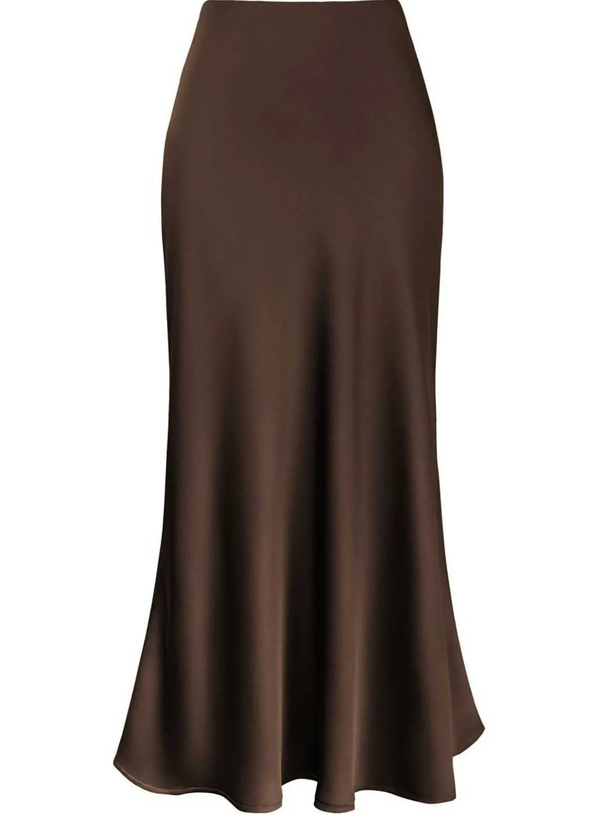 Discount Retro Stage 1930s High-Waist Satin Solid Mermaid Skirt