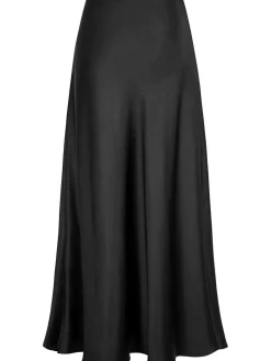 Discount Retro Stage 1930s High-Waist Satin Solid Mermaid Skirt