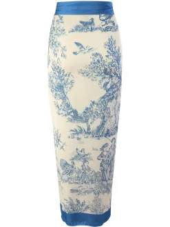 Fashion Retro Stage 1960s Ink Floral Patchwork Tie-Up Cover-Up