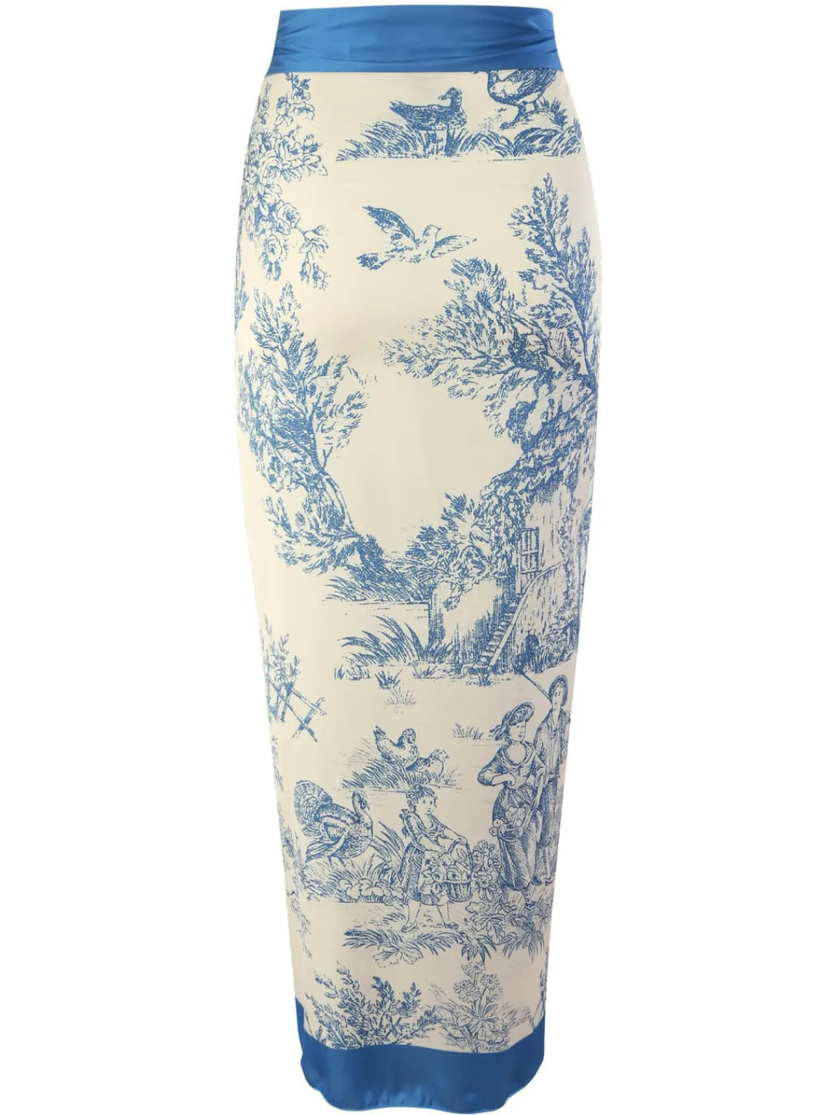 Fashion Retro Stage 1960s Ink Floral Patchwork Tie-Up Cover-Up
