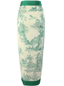Fashion Retro Stage 1960s Ink Floral Patchwork Tie-Up Cover-Up
