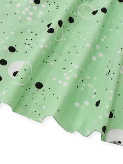 Hot Retro Stage 1940s Irregular Dots V-Neck Ruffled Dress