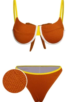 Discount Retro Stage 1940s Knitted Back Strap Bikini