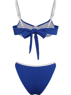 Discount Retro Stage 1940s Knitted Back Strap Bikini
