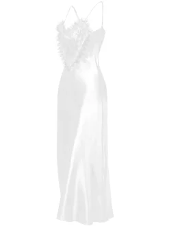Clearance Retro Stage 1930s Lace Heart Satin Suspender Nightdress