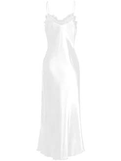 Clearance Retro Stage 1930s Lace Heart Satin Suspender Nightdress