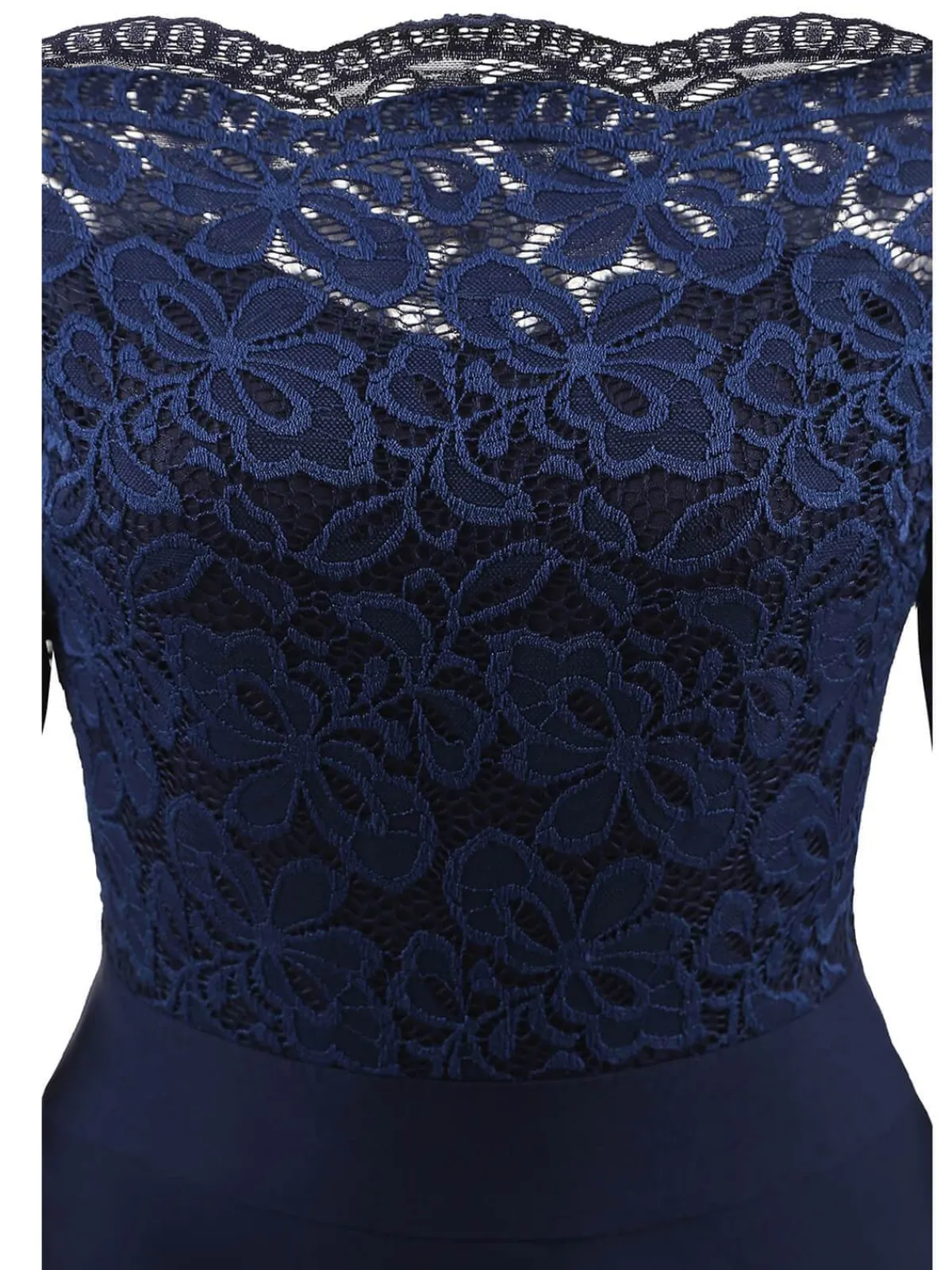 Clearance Retro Stage 1950s Lace Off Shoulder Dress