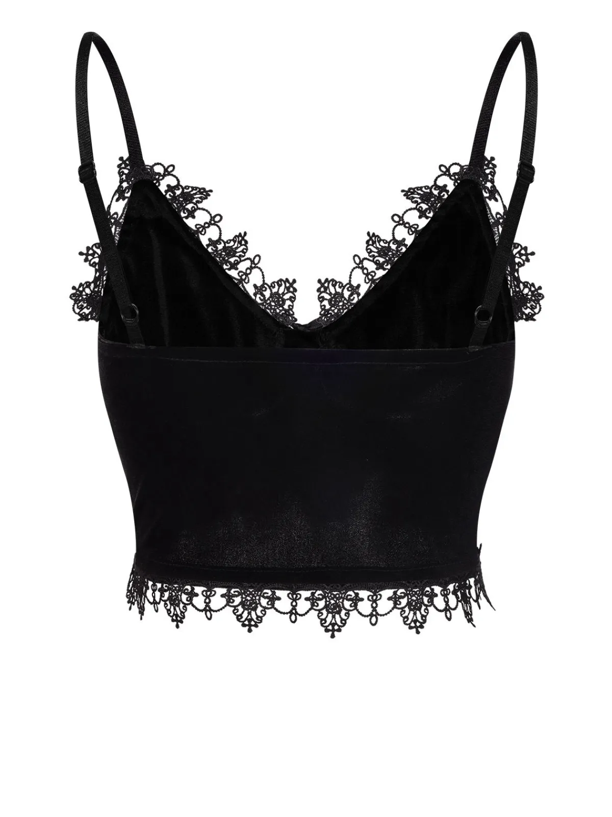 Outlet Retro Stage 1980s Lace Patchwork Cross Crop Camisole